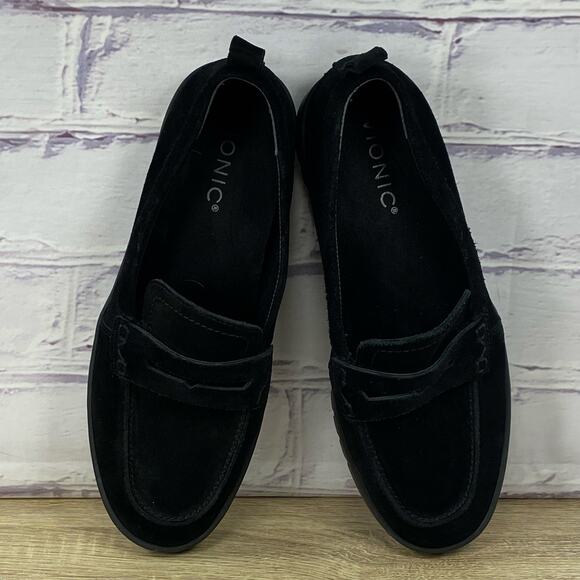 Vionic Uptown Black Suede Slip On Shoes Women's Size 7 Comfort Loafers Flats - Picture 6 of 8